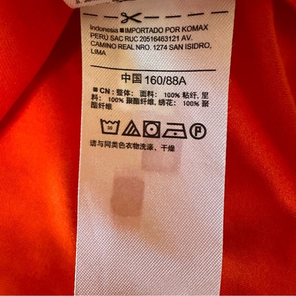 🌟3/$20🌟 Old Navy Tangerine/Coral embroidered dress with Bishop Sleeves - Picture 7 of 7